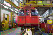 TfL Image - Bakerloo line train being maintained at Stonebridge Park Depot: TfL Image - Bakerloo line train being maintained at Stonebridge Park Depot