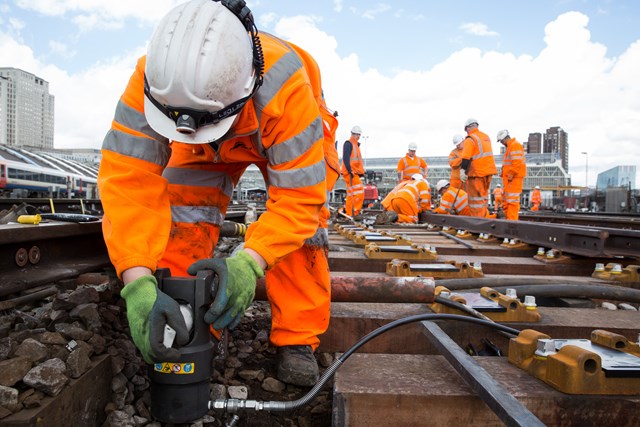 Network Rail advises south London and Surrey passengers to Check Before You Travel ahead of Easter upgrade work: During Easter 2017, track will be renewed at Waterloo station as part of a £4m upgrade
