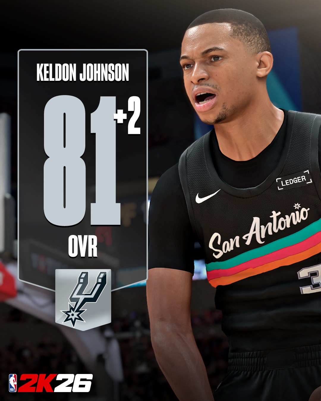 NBA 2K26 Ratings Update 11 - Keldon Johnson