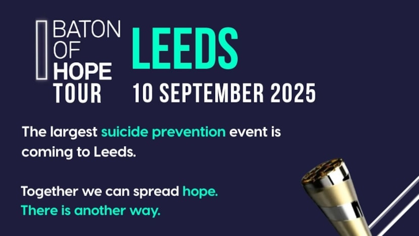 Baton of Hope: Full details as tour arrives in Leeds on World Suicide Prevention Day: Baton of Hope Leeds tour