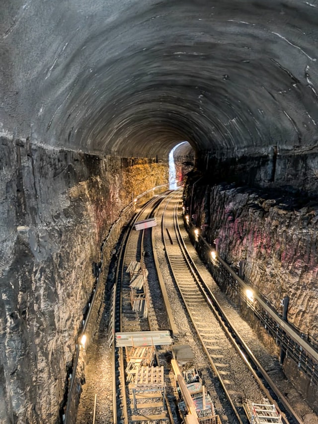 Elevated shot inside Central Tunnel