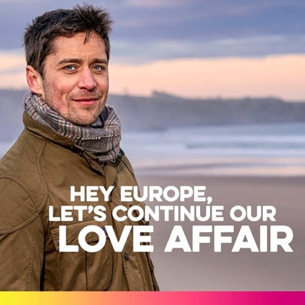 Scotland Is Now European Campaign: Love Affair EU campaign for Scotland is Now tile