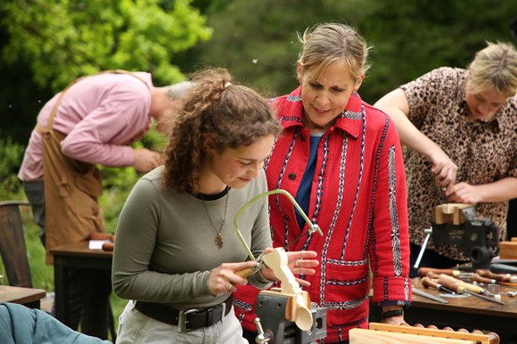 Brighton student reaches final of C4 primetime series: University of Brighton student Chloe Hook talking to Handmade presenter Mel Giedroyc on Channel 4