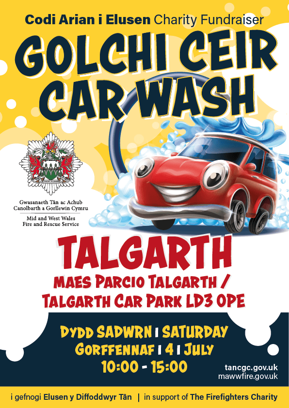 Talgarth Fire Station Car Wash Poster