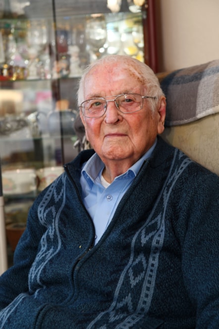 Mr Nicholls in his home in Tredegar (1)
