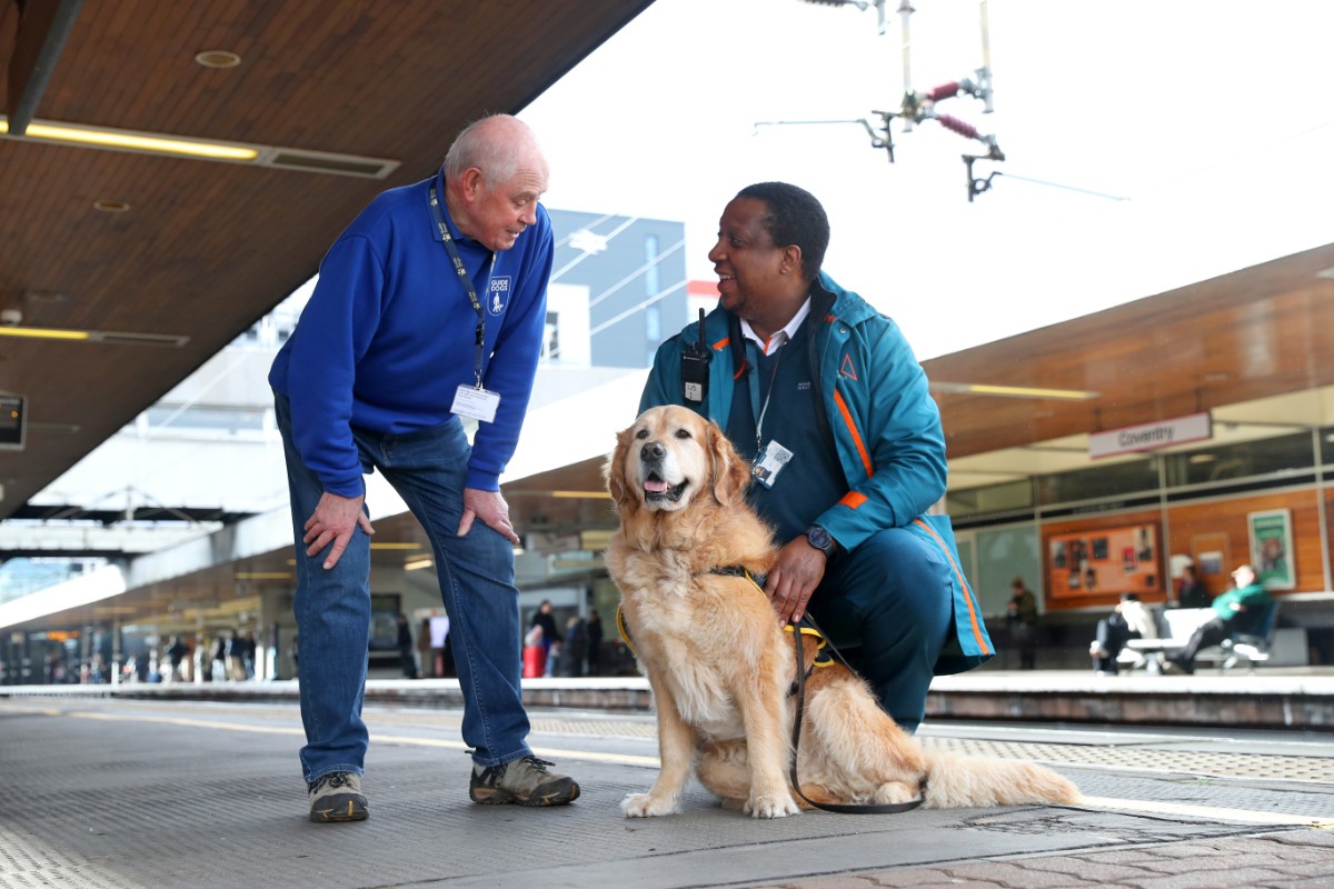 Avanti West Coast hosted Guide Dogs fundraising groups at its stations to help staff and customers gain a greater understanding of how the charity help people living with sight loss