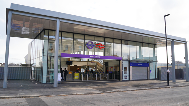 Step-free access available at West Ealing station as upgrade works complete: Front entrance of West Ealing Station