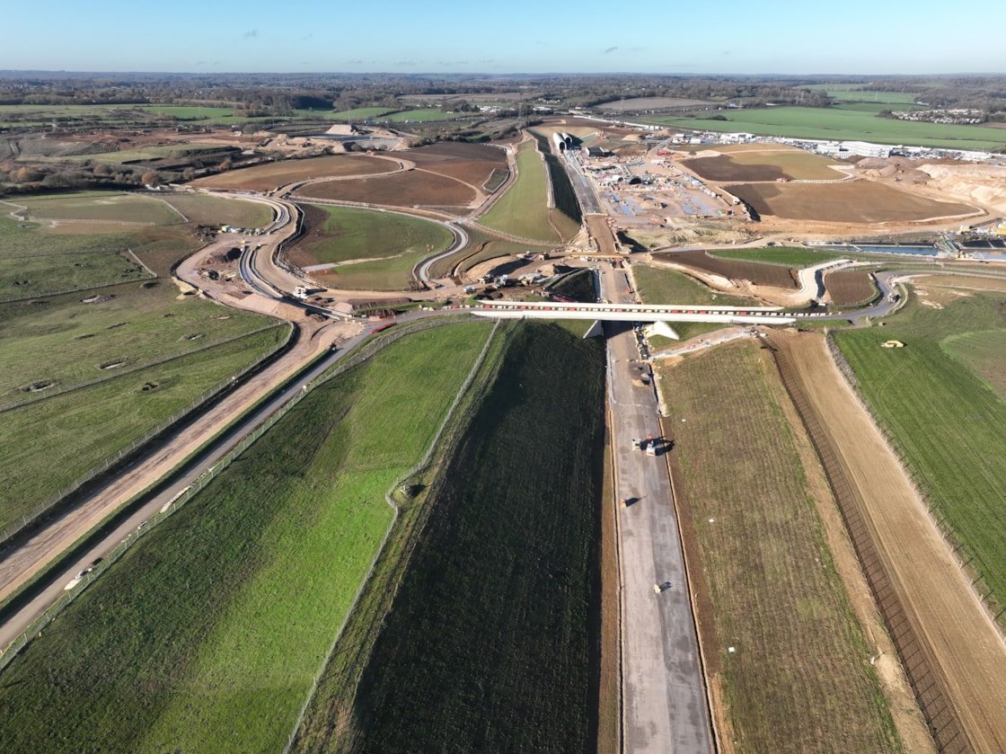 Aerial view of HS2's Chiltern tunnel south portal (December 2025) 1