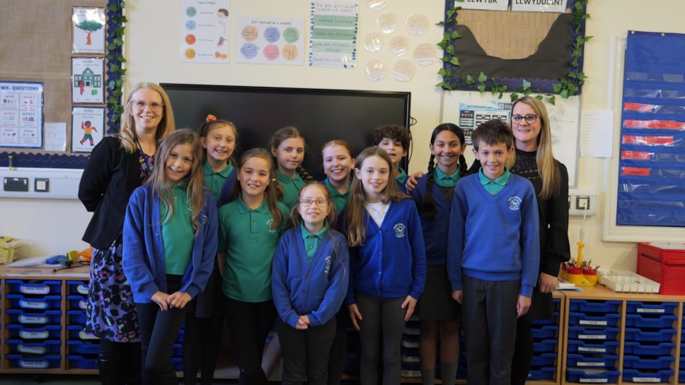 Ysgol Gymraeg Caerffili staff and learners