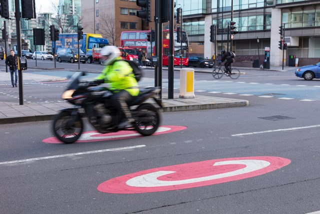 TfL Image - Motorcyclist on Millbank