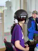 Mariam Rahman trying on the helmet-2: Mariam Rahman trying on the helmet-2