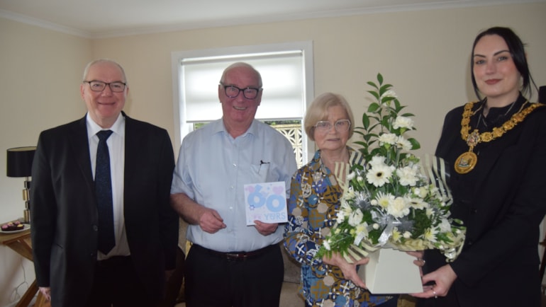 Robert and Jean Sharpe celebrate Diamond Wedding Anniversary