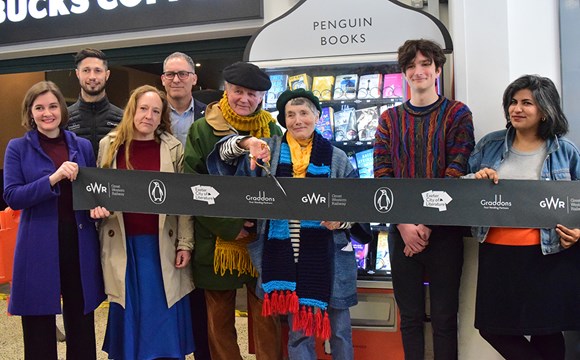 Penguin Books vending machine launch group