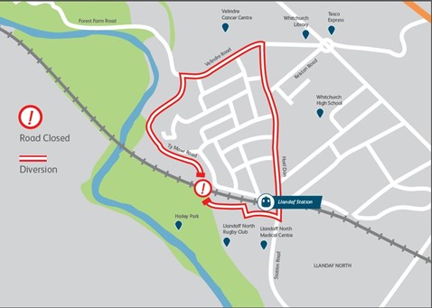Glamorganshire Canal bridge road diversion