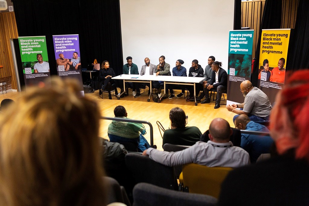 A panel discussion during the launch of the Young Black Men and Mental Health programme