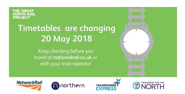 Customers urged to check before they travel ahead of major timetable change: May timetable OIS 2018