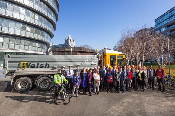 Leading politicians and road safety policy makers came together in London in January 2019 to discuss HGV safety - copyright TfL