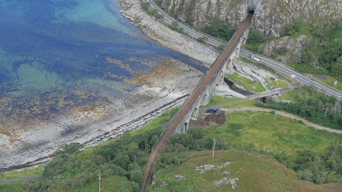£13m upgrades planned for West Highland Line this November: Gleann Mama Viaduct, Loch nan Uamh, West Highland Line - Network Rail Scotland