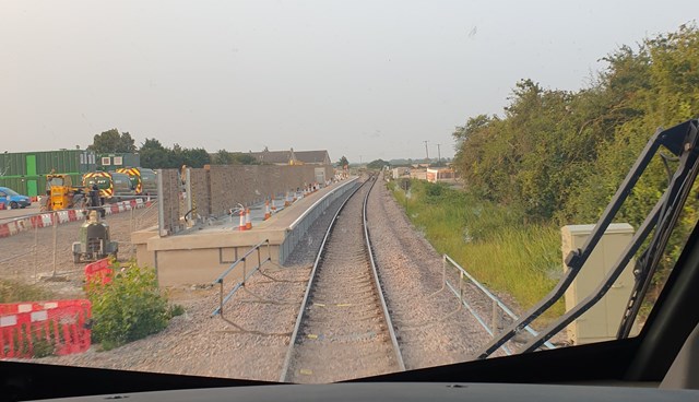 Approaching Soham station (under construction)