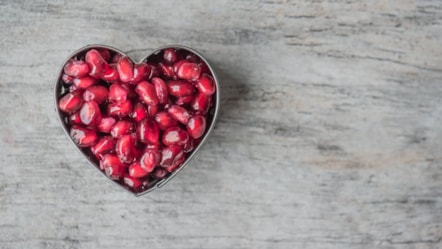 Fruit in a heart dish