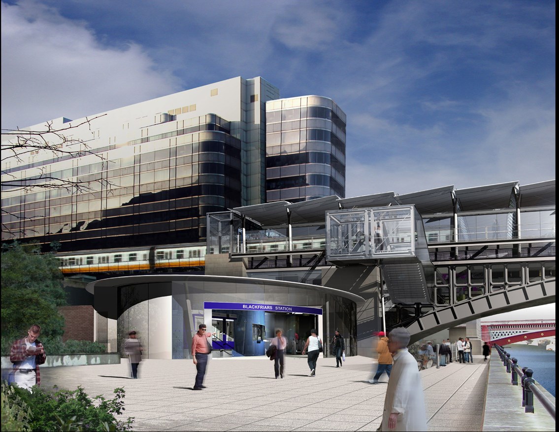 COSTS OF RUNNING THE RAIL NETWORK TO FALL BY MORE THAN £4 BILLION : New Blackfriars station