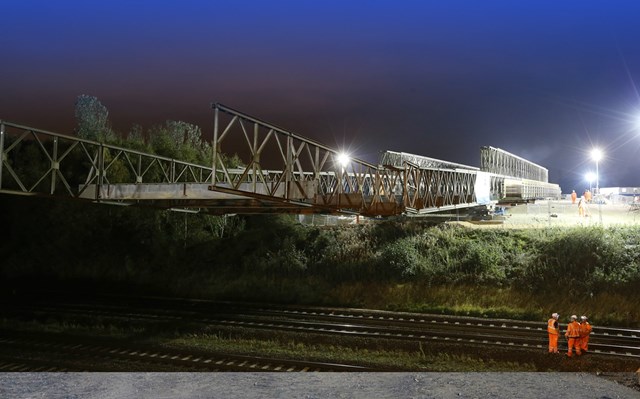Thorney Lane Bridge launch  159469: Crossrail