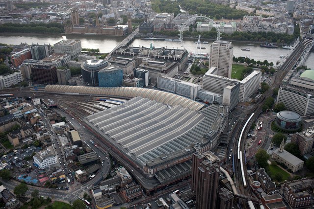 Waterloo station aerial view (October 2010)