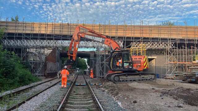 Work taking place at Ladies Lane bridge: Work taking place at Ladies Lane bridge