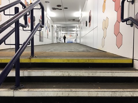 Kilmarnock Station stairs and walkway
