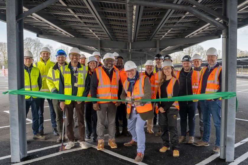 Ceremony to mark competion of work at Legoland Windsor Resort. Attendees included Kelvin Ruck, MD, Mitie Power and Grid, Dare Ilori, VP, Global ESG and Sustainability, Merlin Entertainments, Elizabeth Gibbons, Zestec  and Jerry Gombwe, MD Custom Solar