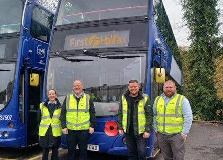 Halifax depot poppy bus with team 2024 2