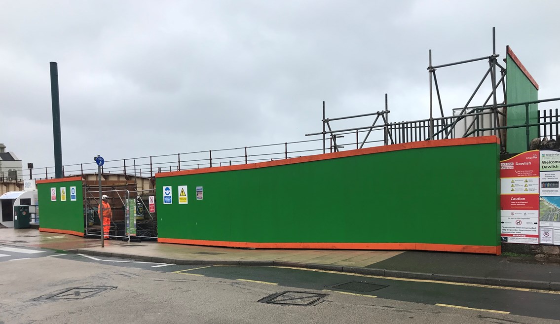 The hoardings in Dawlish will have children's artwork on them