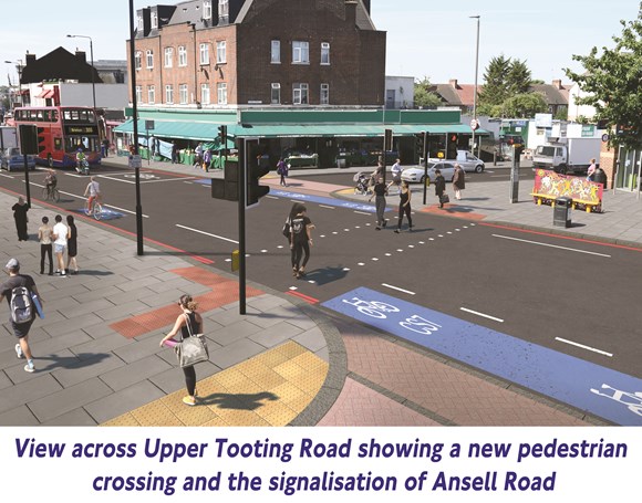 TfL Press Release - Plans for Tooting Town Centre 20mph speed limit given green light following public consultation: TfL Image - 20mph in Tooting Bec