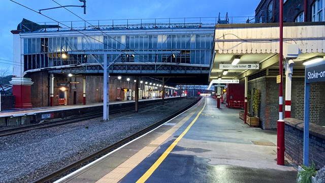 Passengers advised of urgent Stoke-on-Trent station lift repairs: General shot of Stoke-on-Trent station January 2023