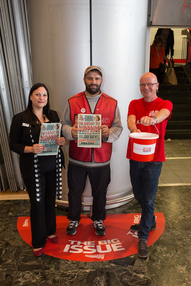 Station first as The Big Issue finds a home at Euston: Big Issue vendor pitch