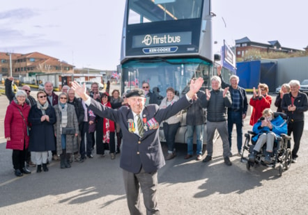 Ken Cooke with York Veterans Group and bus 2