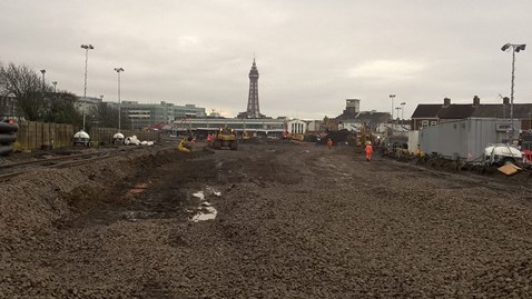 Blackpool North station approach all old track removed