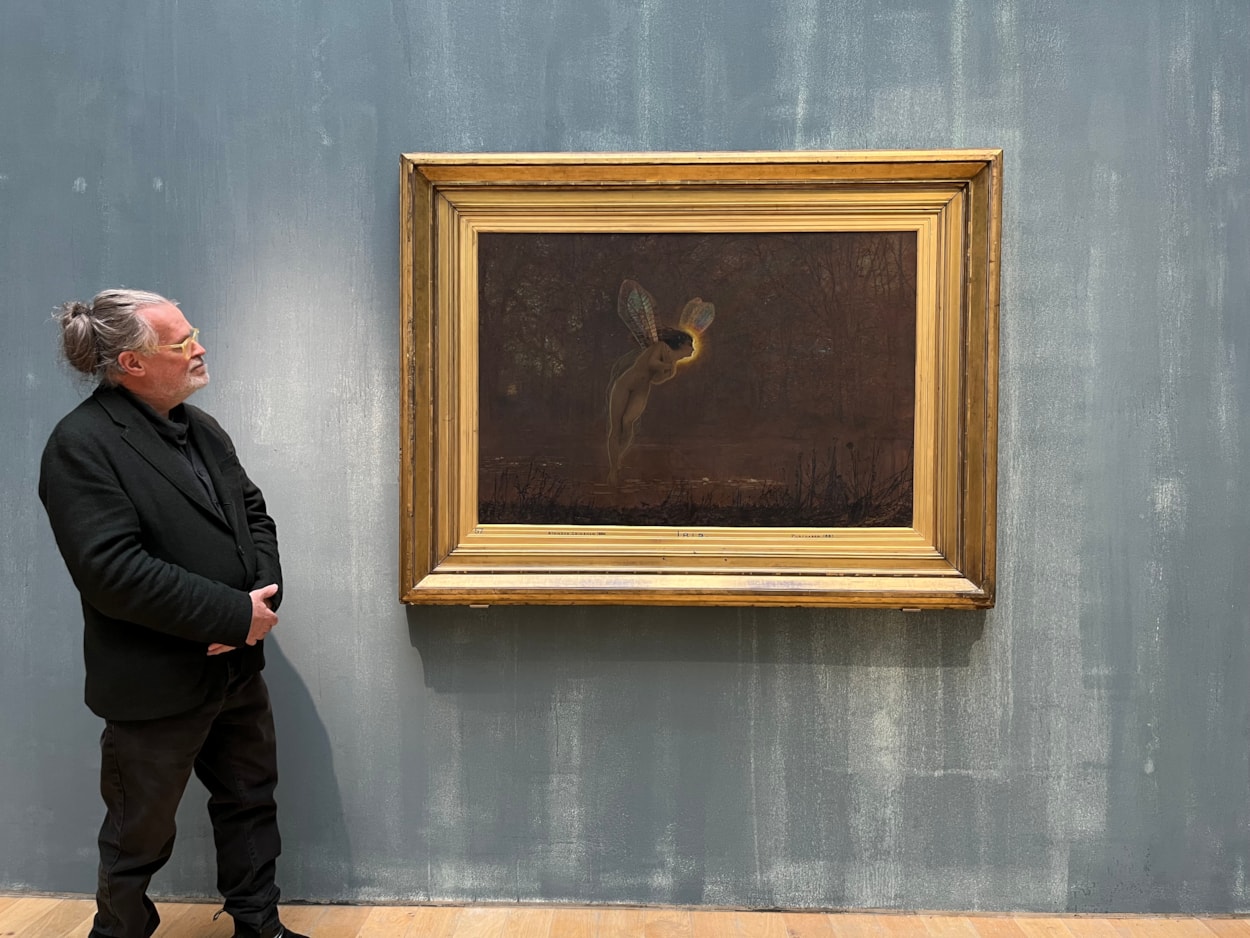Grimshaw at LAG: Curator Nigel Walsh with John Atkinson Grimshaw's Iris, one of the works on display as part of Don’t Let’s Ask For the Moon: Nocturnes and Atkinson Grimshaw, which opens at Leeds Art Gallery this November 14.