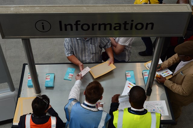 The new information point: The new information point at London Bridge setation