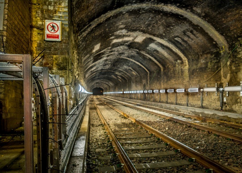 Upgraded railway in Wolvercote tunnel, Oxford