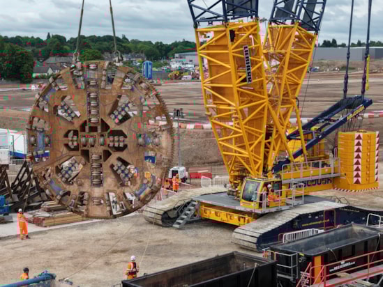 HS2 TBM Mary Ann cutterhead lift: HS2 TBM Mary Ann cutterhead lift