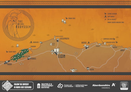 The Real Odyssey map allows film fans to find the filming locations from the Hollywood blockbuster around Moray and Aberdeenshire.