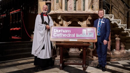 Dr. Philip Plyming, Dean of Durham, and David Horne, LNER MD at LNER Evensong