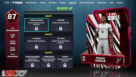 NBA 2K27 MyTEAM All-New Players XP System