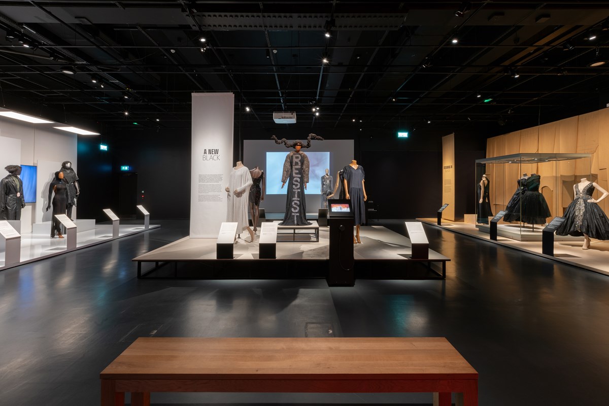The 'A New Black' section of Beyond the Little Black Dress. At the National Museum of Scotland until 29 October. Credit - National Museums (2)