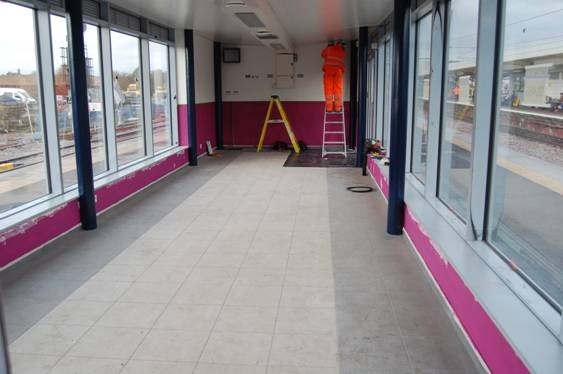 new waiting room on platforms 6 & 7 at Peterborough