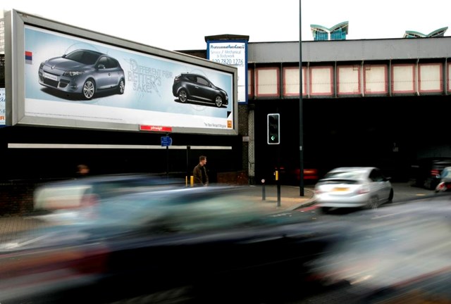 Roadside advertising South Lambeth Road, London