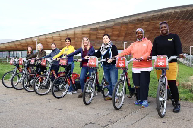 TfL Image - Winners with their named bikes