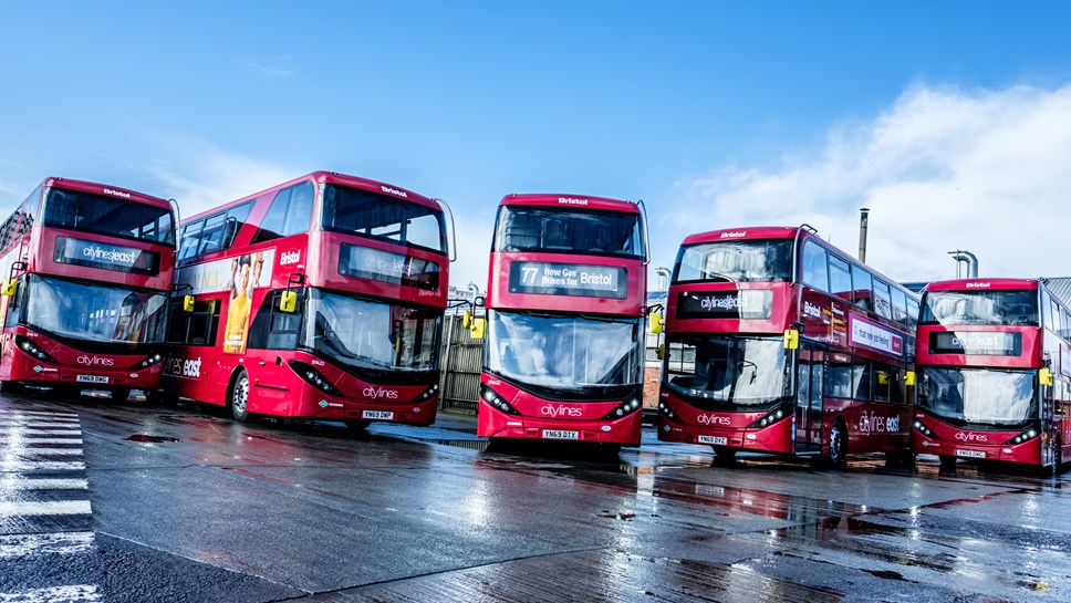 Gas bus fleet in Bristol