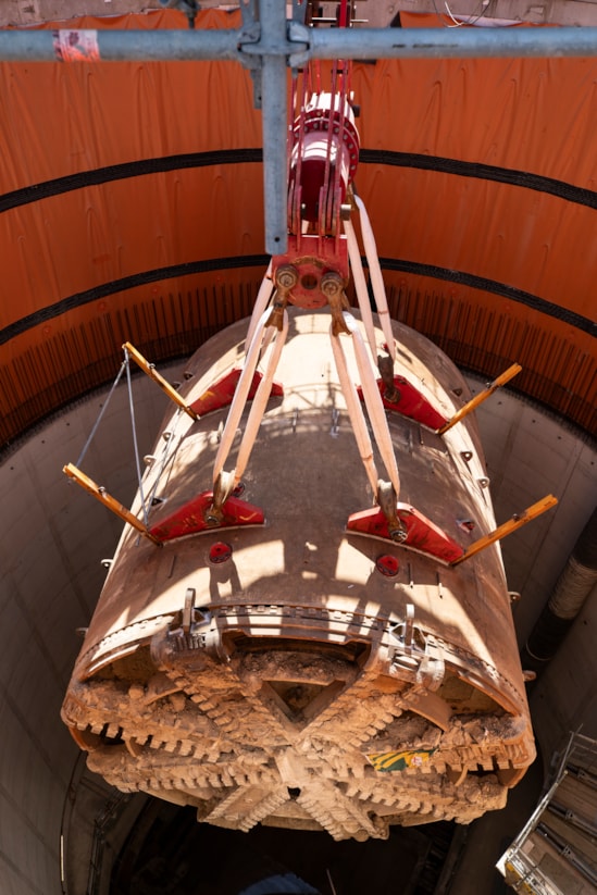TBM Anne lifted at Green Park Way tunnel shaft 24th August 2025-5
